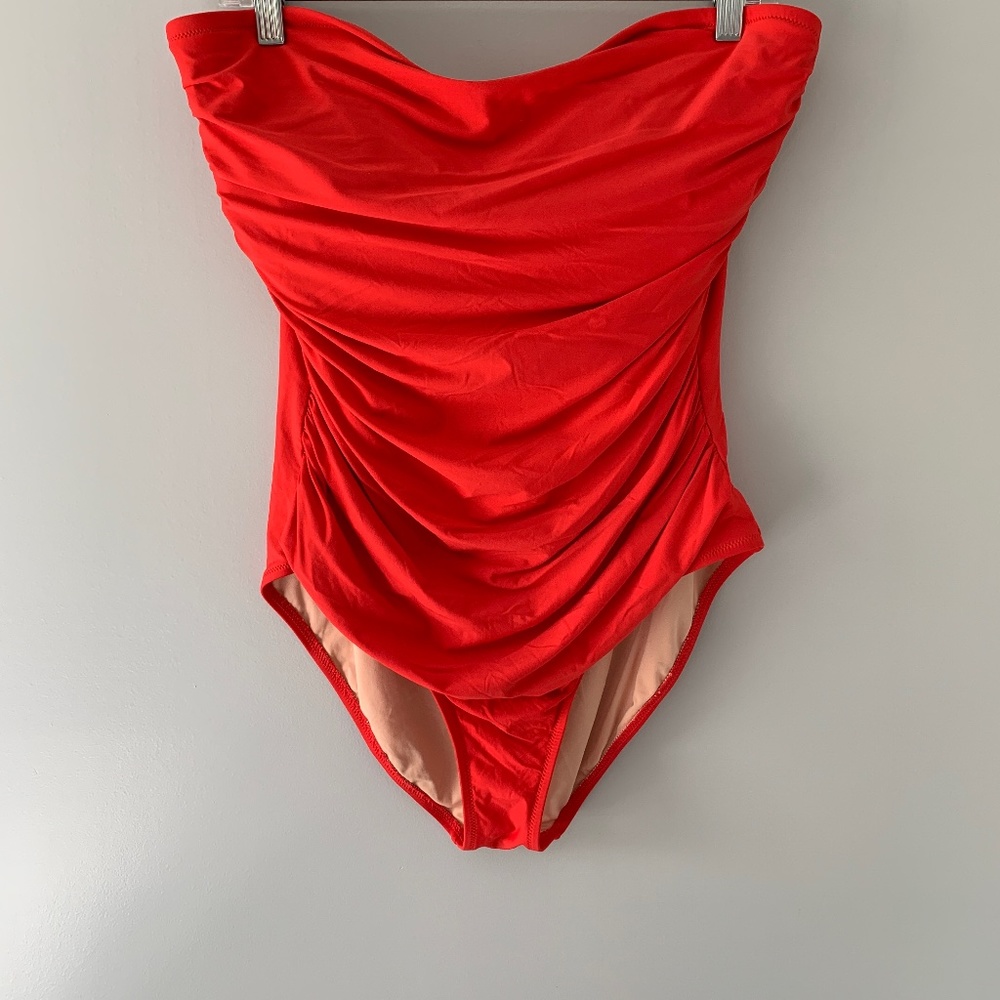 J. Crew Ruched One Piece Swimsuit